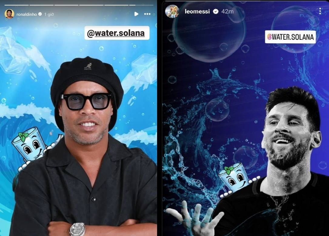 Por trás de WATER, memecoin da Solana que Lionel Messi e Ronaldinho Gaúcho divulgaram