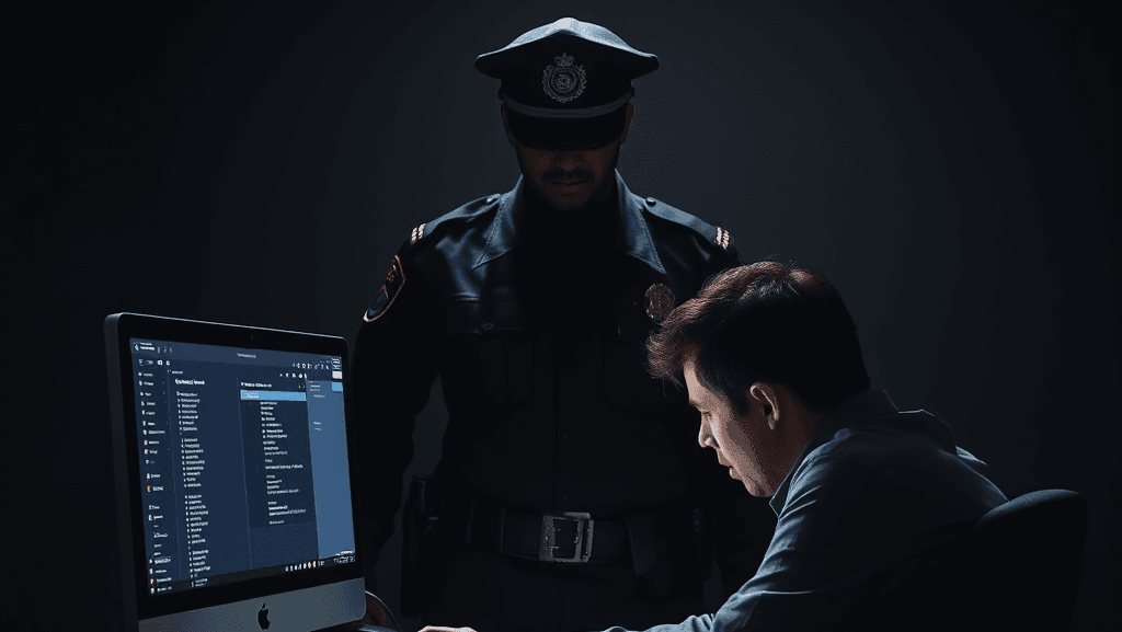 Golpistas se passam por policiais e roubam R$ 15,5 milhões em Bitcoin 1 Golpistas roubam R$ 15,5 mi em Bitcoin. imagem: IA