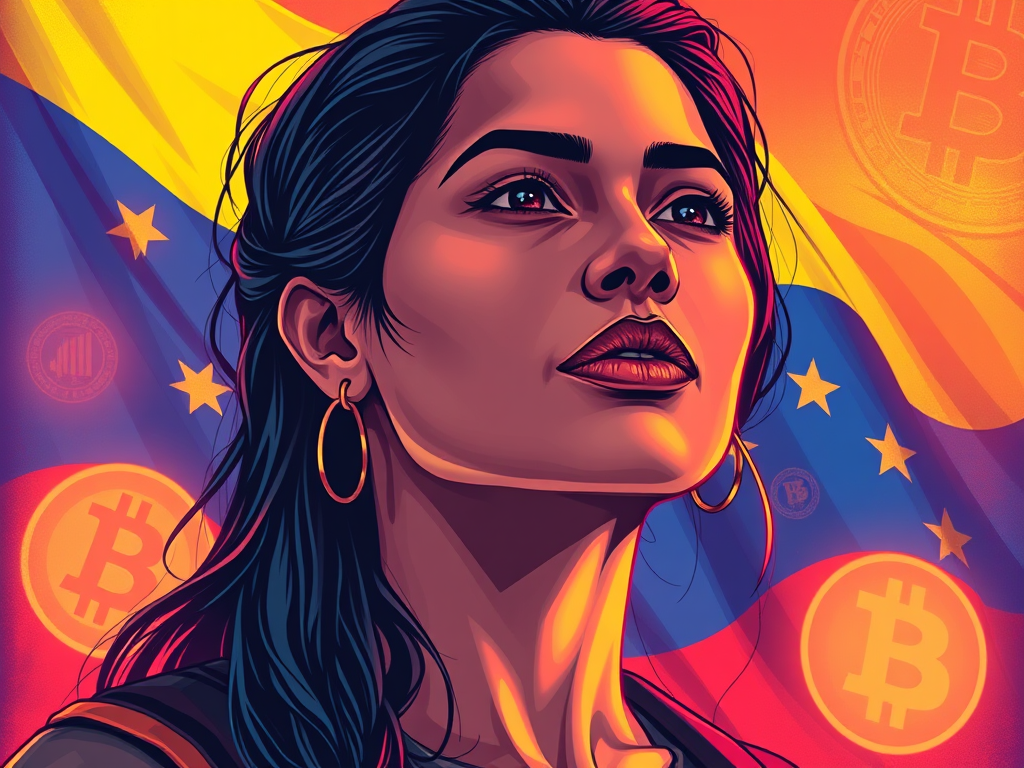 Bitcoin ganha voz na transição política da Venezuela 1 Defensora do Bitcoin María Corina Machado durante disputa política na Venezuela