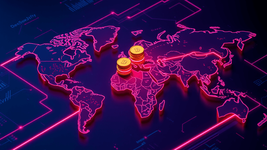 Como investir diante dos riscos geopolíticos de 2026 1 Mapa global digital ilustrando o impacto dos riscos geopolíticos nas cadeias de suprimentos e investimentos.