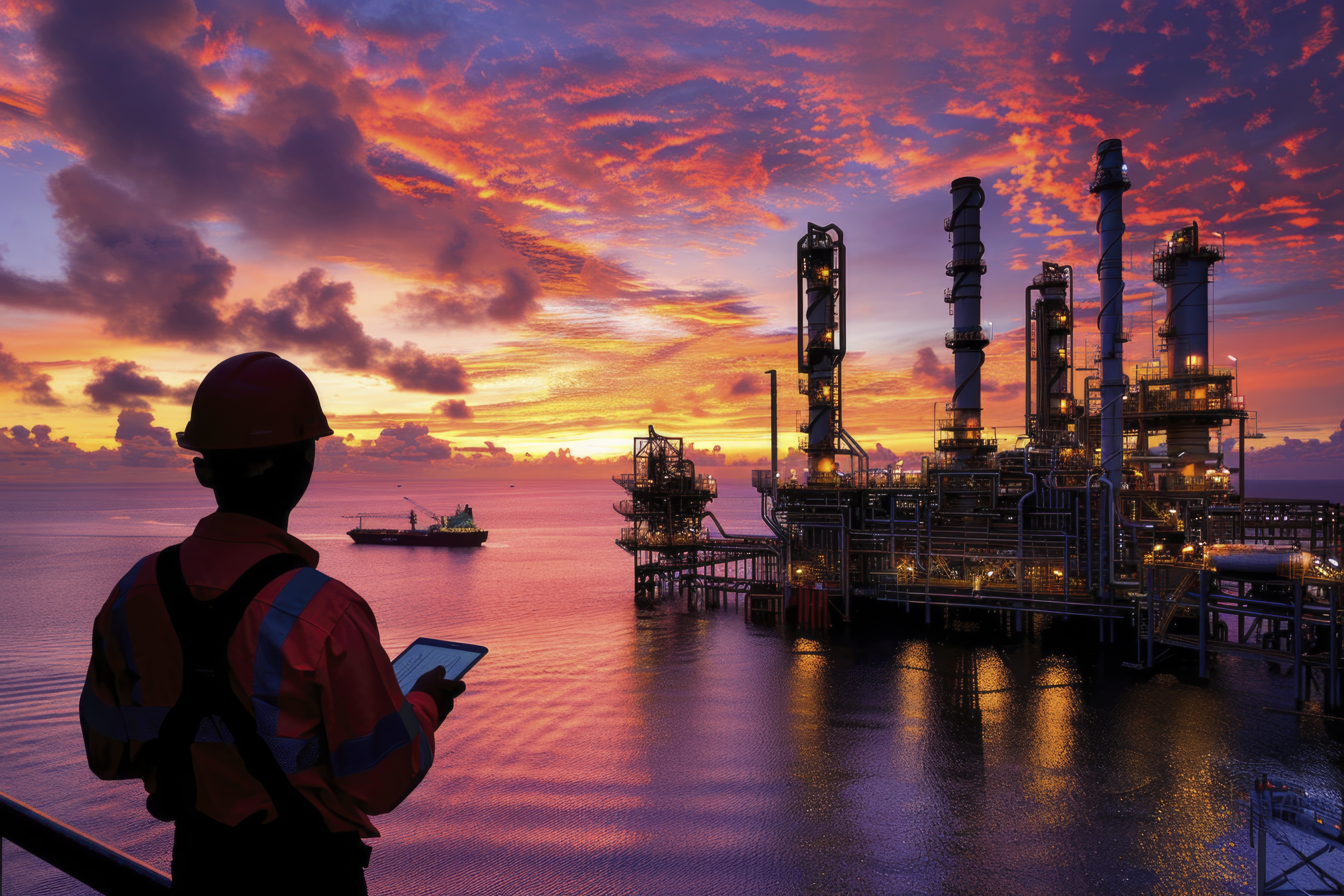 O sinal do petróleo que previu a crise de 2008 voltou a piscar 1 Sinal do petróleo em queda, plataforma de petróleo e pessoa analisando