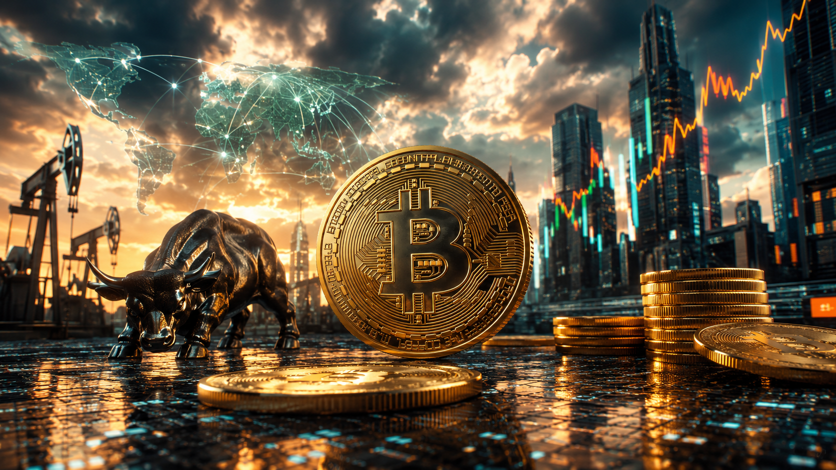 Bitcoin reage após queda do petróleo e retorno dos ETFs ao positivo 2 Bitcoin reage após queda do petróleo e retorno dos ETFs ao positivo