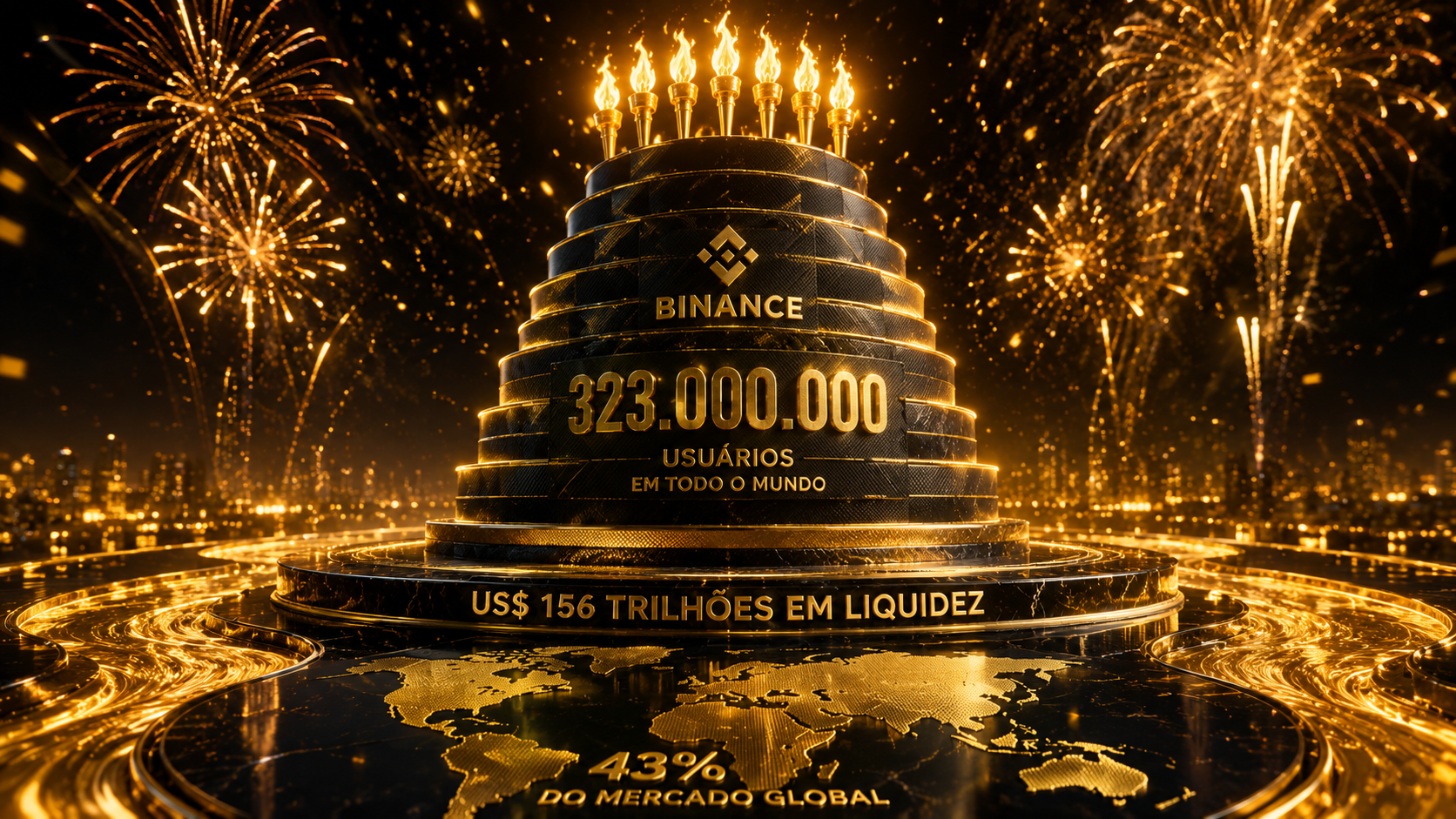 Binance completa 9 anos com 323 mi de usuários e US$ 156 tri movimentados