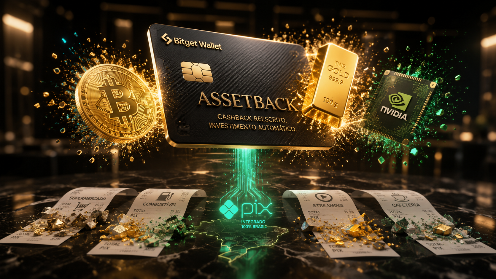 Bitget Wallet lança cashback em Bitcoin, ouro e ações tokenizadas