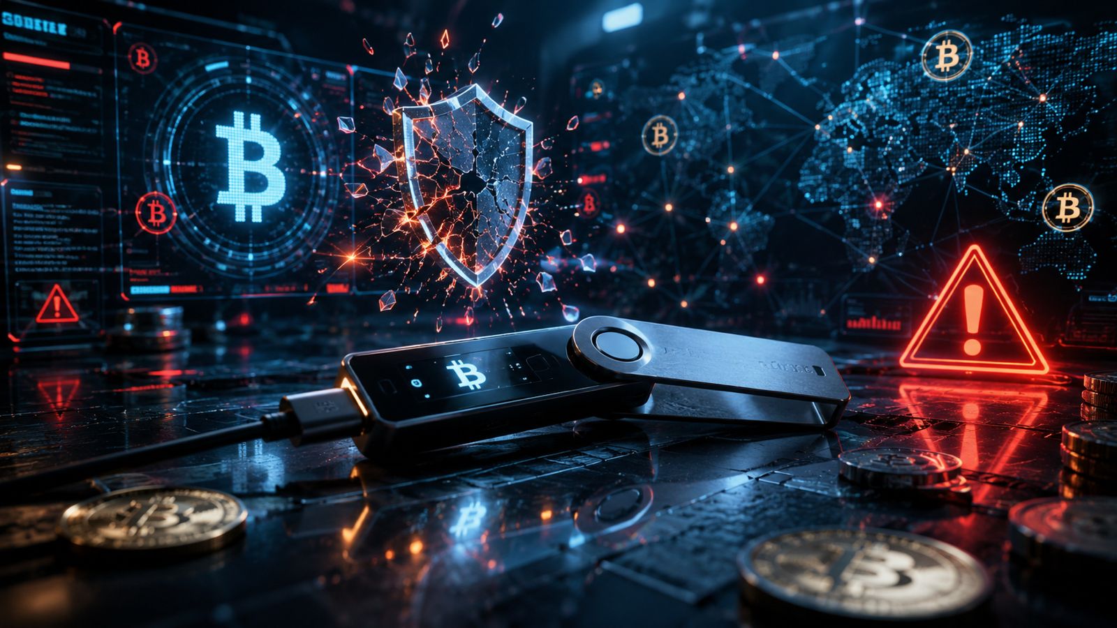 Ataque à Coldcard expõe falha em carteira de hardware e leva usuários de Bitcoin a movimentarem milhares de BTC para proteger seus ativos.