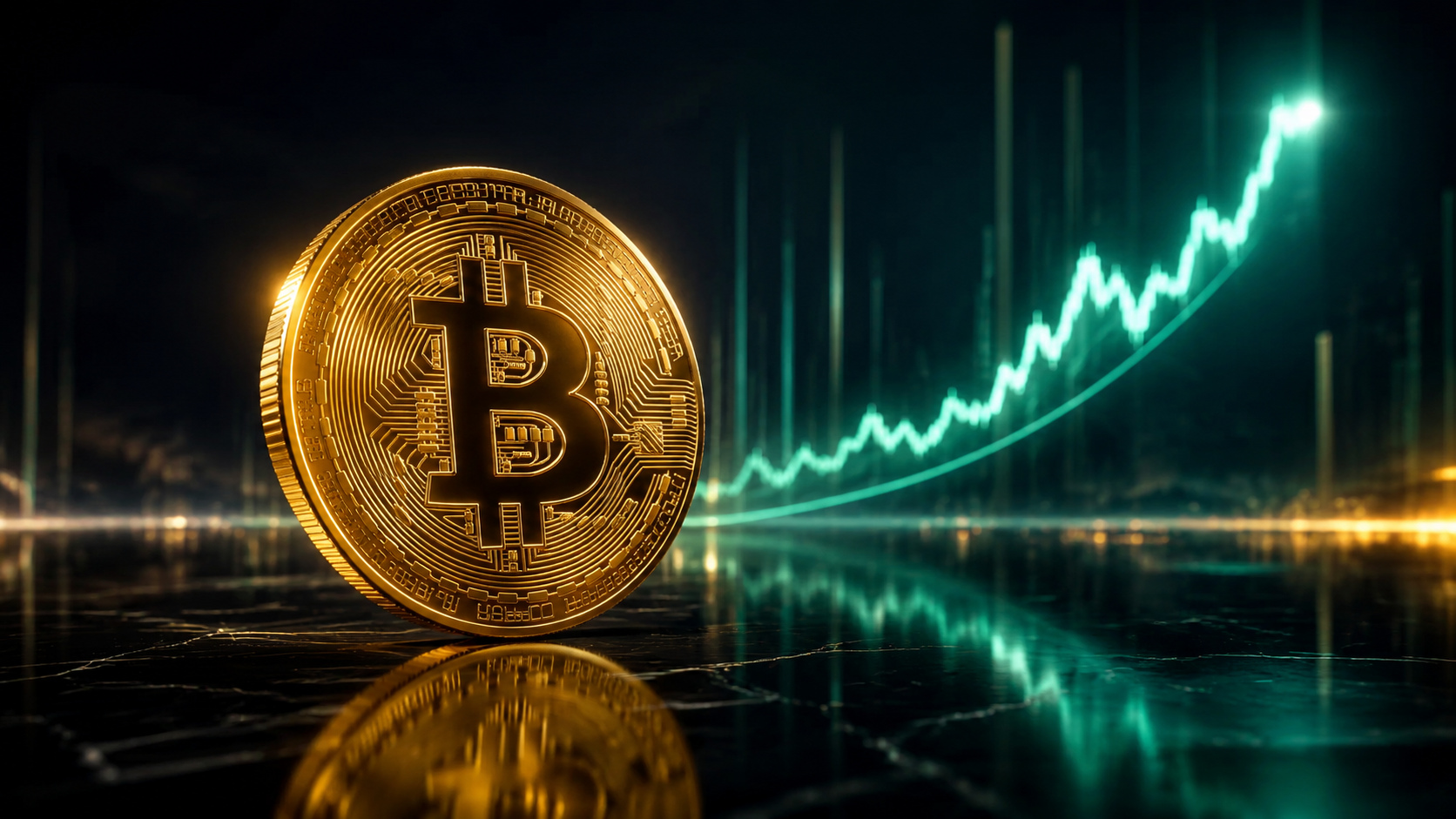 Bitcoin dispara 22% na semana e reforça sinais de virada no mercado 1 Alta do Bitcoin em gráfico de mercado após valorização superior a 22% na semana.
