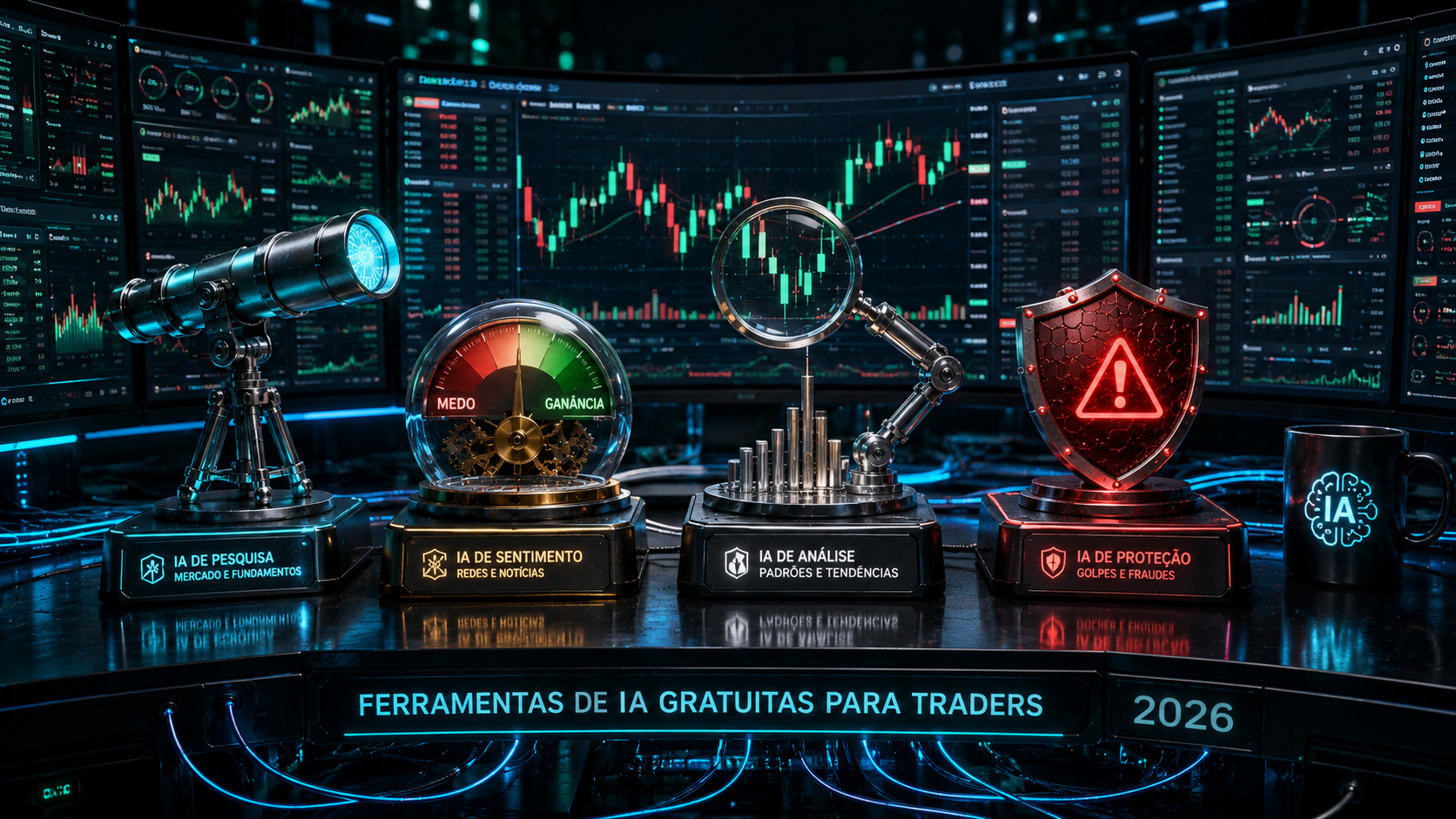 Melhores IAs gratuitas para traders em 2026
