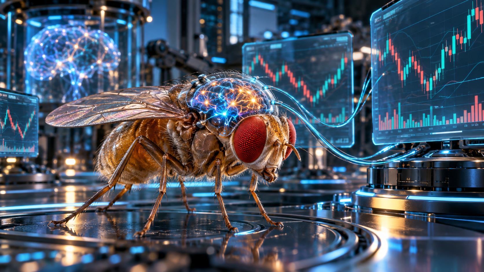 Cérebro de mosca vira trader e opera Bitcoin 1 Cérebro de mosca trader analisa criptomoedas no Stonkfly