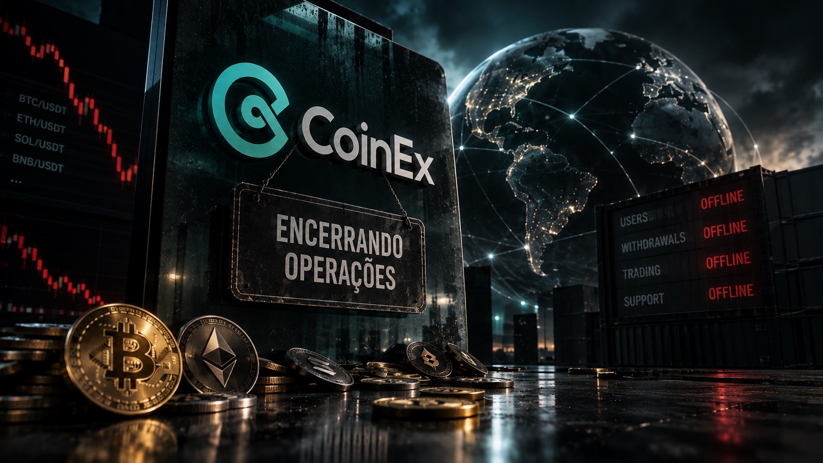 CoinEx encerra operações globais: o que acontece agora