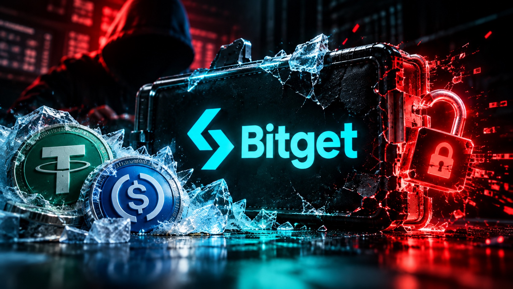 Circle e Tether congelam carteira de hacker da Bitget após roubo de US$ 351,6 milhões 1 Circle e Tether congelam fundos de carteira do hacker da Bitget.