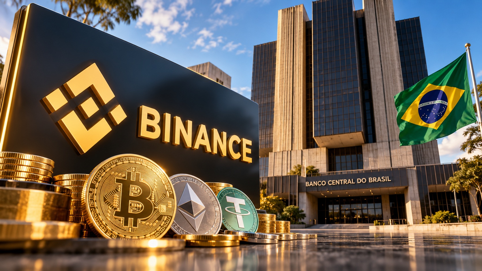 Binance solicita licença ao Banco Central do Brasil para ampliar serviços de criptomoedas e pagamentos.