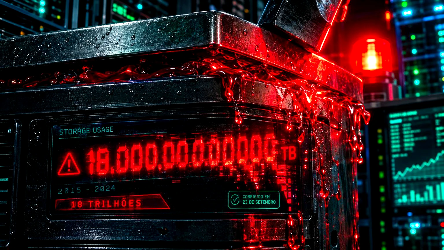 XRP corrige bug que permitia criar 18 trilhões de tokens desde 2015 1 Um contador ou registrador de números digitais mostrando um overflow - o display numérico estourando, com dígitos transbordando ou se distorcendo no limite da tela., Interior técni